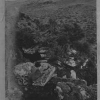 Hut or cache on Stalldown Barrow