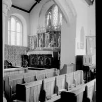 The interior of Meavy Church