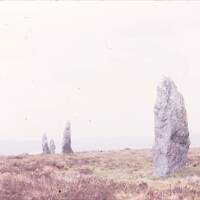Stone row on Stall Moor