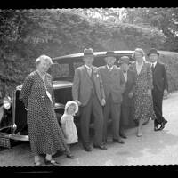 The Taylor Family in front of their Renault Saloon Car
