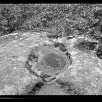 Rock basin at Hucken or Okel tor