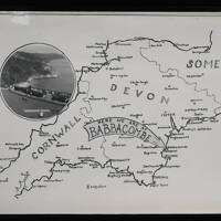 View + map of Devon, Torquay (Babbacombe)