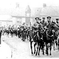 1WW YEOMANRY IN THE SQUARE, NORTH TAWTON