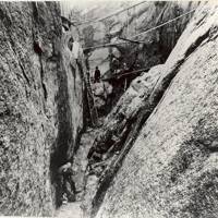 A fissure in the construction of the Burrator dam.