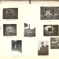 A page from an album on Dartmoor: a selection of photographs of crosses between Sampford Spiney and 