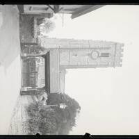 Church tower + lychgate, Woodbury