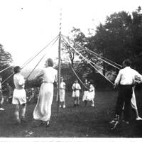 Maypole dancing on Manaton Green in the 1930s