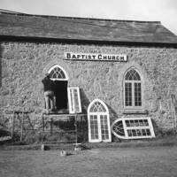 Installing new windows in the Lustleigh Baptist Church