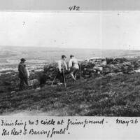 Rebuilding walls at Grimspound on 26 May 1894