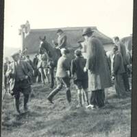 South Devon hunt gathered round the Lustleigh war memorial 