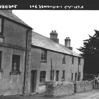 Houses scheduled for demolition in Horrabridge in the 1950s