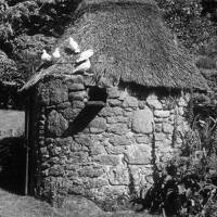 Typical small round ash house