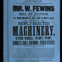 Advertisement of sale by auction of Steeperton tor mine
