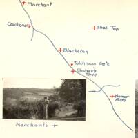 Diagram of crosses and features on Lee Moor
