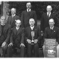 Lustleigh Bellringers, prize-winners at Buckland in the Moor, 17th July 1937