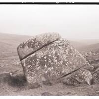 Granite boulder on Down Tor