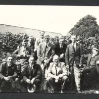 A post War photograph of South Tawton Bellringers