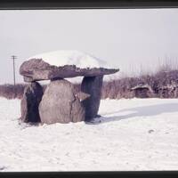 Spinster's Rock in Snow