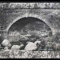 Dartmeet, view under the bridge, Lydford