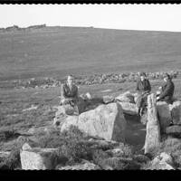 The Taylor Family and friends at Grimspound Hut Circle