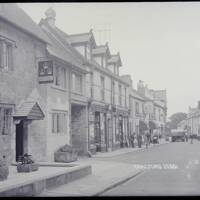 Main street, 'Three Crowns Hotel' + 'Ring of Bells', Chagford