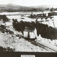 Work on enlarging the Burrator reservoir in October 1927