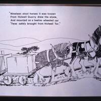 Haytor tramway - horses and truck