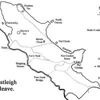 Sketch map of Lustleigh Cleave