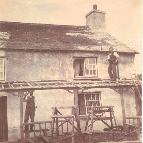 Repairing the Castle Inn, Lydford