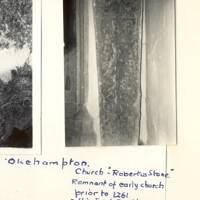 A tombstone in Okehampton church
