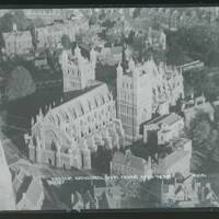 Cathedral from west (aerial view), Exeter