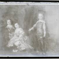 Painting of 3 children at Powderham Castle
