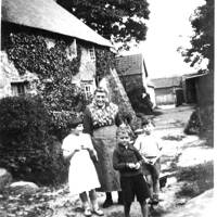 Aunt Liz Creber at Water with May and John Hutchings and George Creber