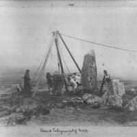 Raising of stones on Hingston Hill