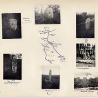 A page from J.H.Boddy's album of Dartmoor photographs of crosses. 