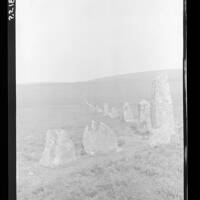 Stone row on Down Tor