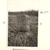 An engraved stone at Sandowl