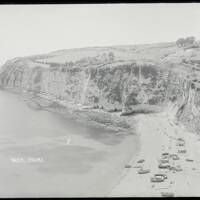 View of beach and cliffs, Beer