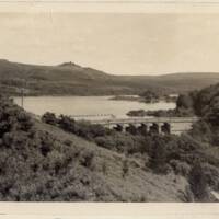 Burrator reservoir, with Leather Tor in background