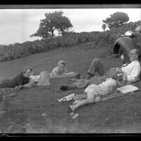 The Lewis and Taylor Families Enjoying a Picnic at Owley Corner