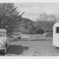 Car and Caravan at River Tavy