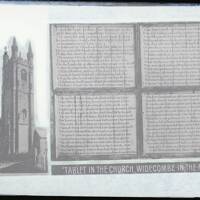 Church: Thunderbolt Tablet (1786), Widecombe