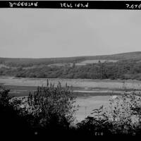 Burrator Reservoir during the drought of September 1959