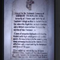 Church - plaque to George Templar