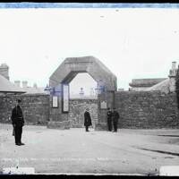 Princetown Prison: gate + armed warder, Lydford (Princetown)