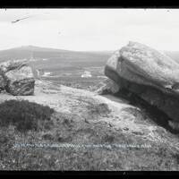 Great Mis Tor + Rundles Stone, from Rock Tor, Lydford