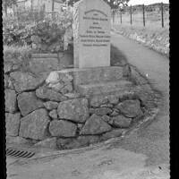Memorial stone at Moretonhampstead Station