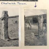 A stone cross at Cholwich Town