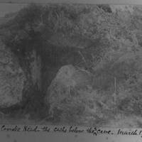 Cache below Dane Coombe Head cave. 