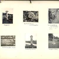 A page from an album on Dartmoor: a selection of photographs of crosses
